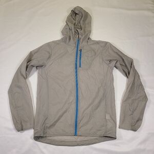 E1 Patagonia Houdini Shell Hoodie Jacket Blue Grey Full Zip Men’s Size S